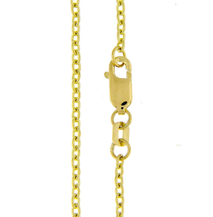 14k yellow gold 2mm cable bracelet anklet choker necklace pendant chain lobster clasp