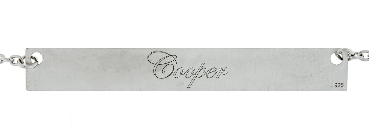 14k 10k gold sterling silver large name bar nameplate necklace personalized