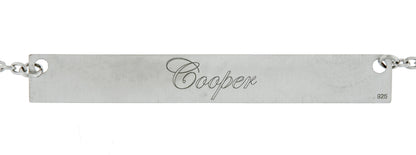 14k 10k gold sterling silver large name bar nameplate necklace personalized