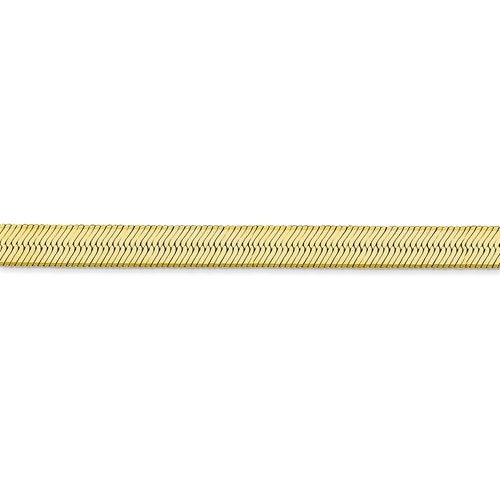 10k yellow gold 5.5mm silky herringbone bracelet anklet choker necklace pendant chain
