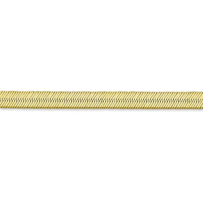 10k yellow gold 5.5mm silky herringbone bracelet anklet choker necklace pendant chain
