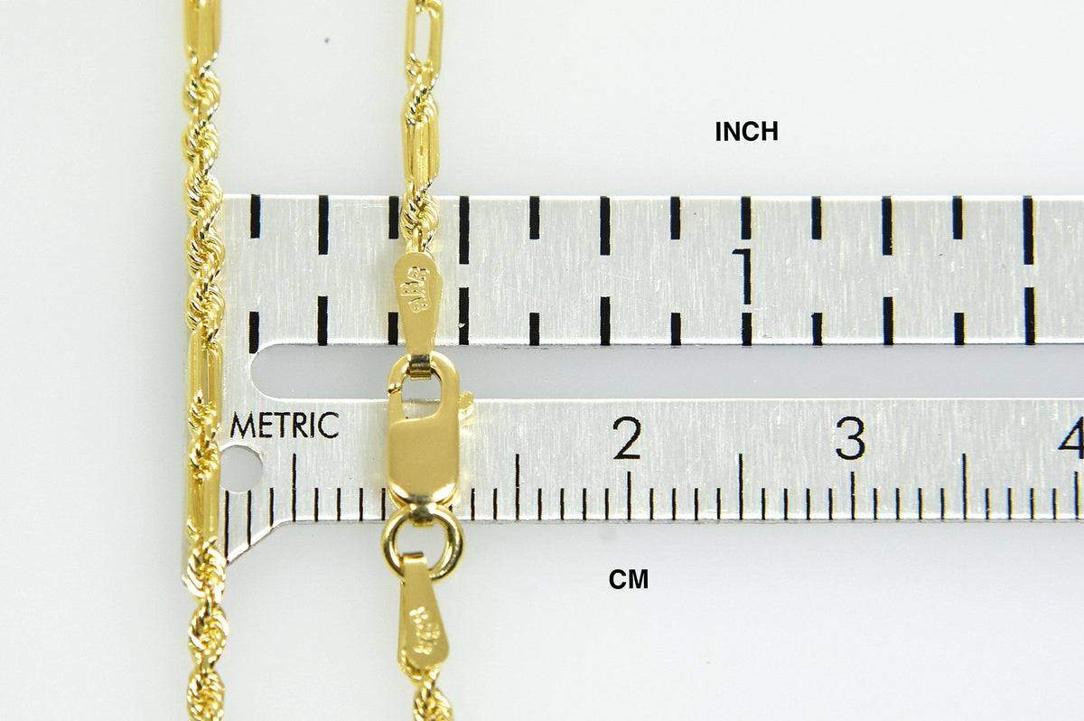 14k white gold 1.8mm diamond cut milano rope bracelet anklet necklace pendant chain