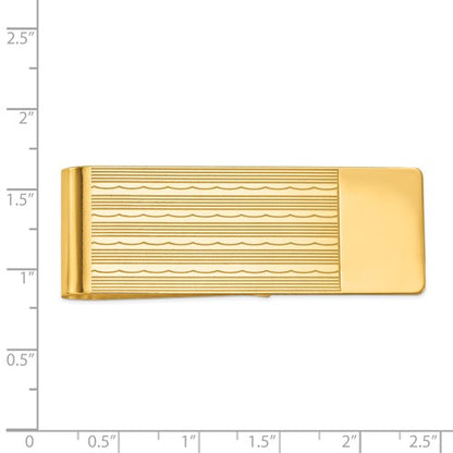 14k solid yellow gold money clip personalized engraved monogram
