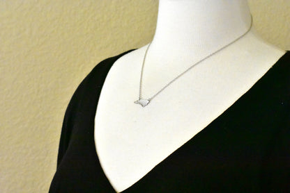 14k gold 10k gold silver north carolina nc state map necklace heart personalized city