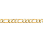 Load image into Gallery viewer, 14K Yellow Gold 7mm Flat Figaro Bracelet Anklet Choker Necklace Pendant Chain
