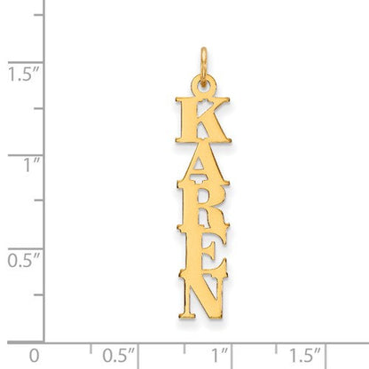 14k 10k yellow rose white gold sterling silver nameplate pendant charm personalized