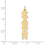 Load image into Gallery viewer, 14k 10k Yellow Rose White Gold Sterling Silver Nameplate Pendant Charm Personalized
