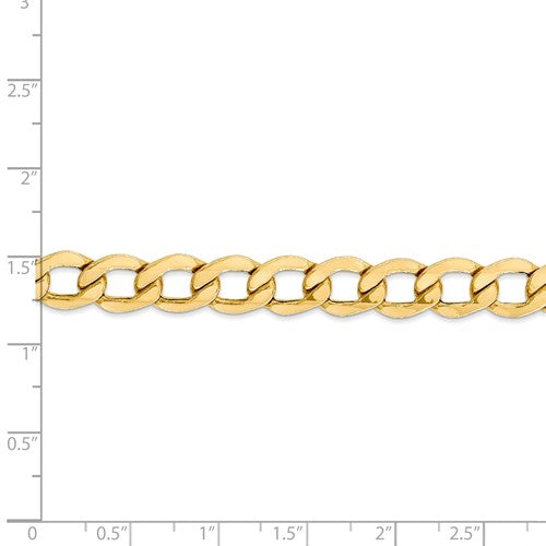 14k yellow gold 8mm curb link bracelet anklet choker necklace pendant chain