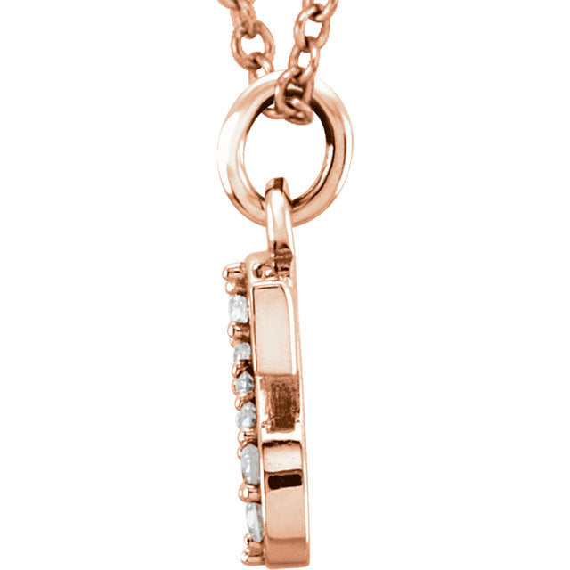 14k yellow rose white gold .03 ctw diamond tiny petite lowercase letter s initial alphabet pendant charm necklace