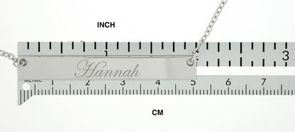 14k 10k gold sterling silver large name bar nameplate necklace personalized