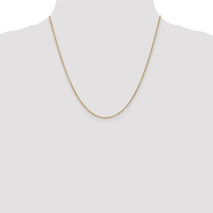 14k yellow gold 1.4mm round open link cable bracelet anklet choker necklace pendant chain