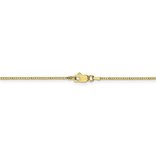 10k yellow gold 0.90mm box bracelet anklet choker necklace pendant chain