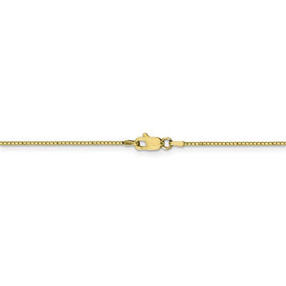 10k yellow gold 0.90mm box bracelet anklet choker necklace pendant chain
