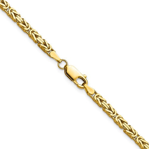 14k solid yellow gold 2.5mm byzantine bracelet anklet necklace choker pendant chain
