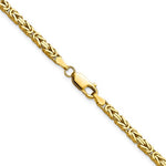Load image into Gallery viewer, 14K Solid Yellow Gold 2.5mm Byzantine Bracelet Anklet Necklace Choker Pendant Chain

