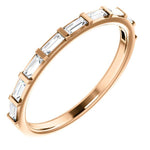 Lataa kuva Galleria-katseluun, Platinum 14k Yellow White Rose Gold 1/4 CTW Diamond Baguette Wedding Anniversary Band Ring
