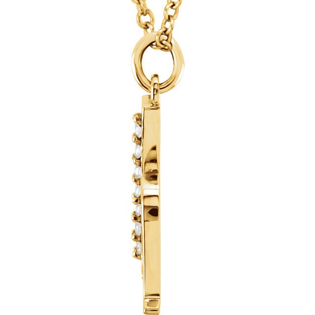 14k yellow rose white gold .04 ctw diamond tiny petite lowercase letter h initial alphabet pendant charm necklace