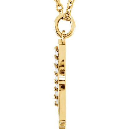 14k yellow rose white gold .04 ctw diamond tiny petite lowercase letter h initial alphabet pendant charm necklace