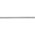 將圖片載入圖庫檢視器 14K White Gold 2.45mm Round Box Bracelet Anklet Choker Necklace Pendant Chain Lobster Clasp
