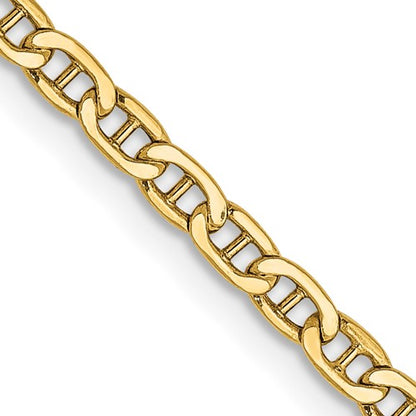 14k yellow gold 2.40mm anchor bracelet anklet choker necklace pendant chain