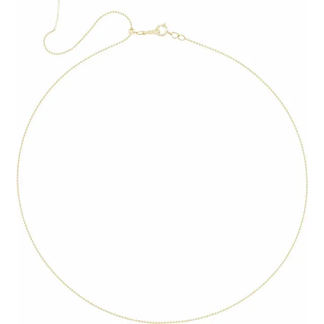 14k yellow white gold 1mm threader bead bracelet anklet choker necklace pendant chain adjustable
