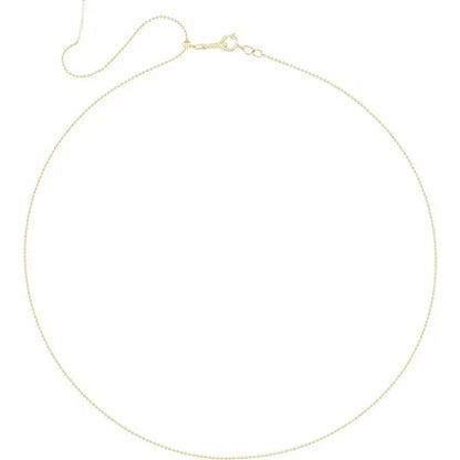 14k yellow white gold 1mm threader bead bracelet anklet choker necklace pendant chain adjustable