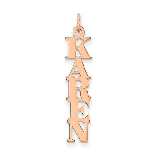 14k 10k yellow rose white gold sterling silver nameplate pendant charm personalized