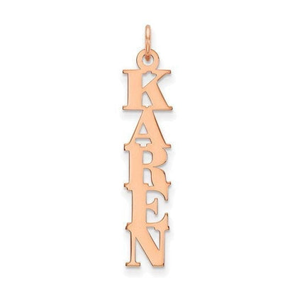 14k 10k yellow rose white gold sterling silver nameplate pendant charm personalized