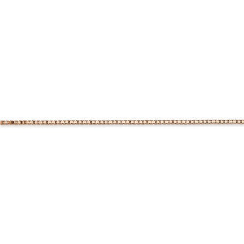 14k rose gold 1.10mm box link bracelet anklet choker necklace pendant chain