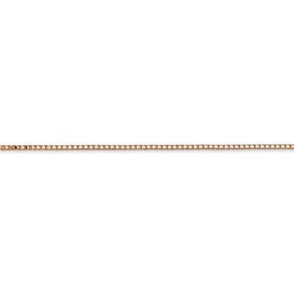 14k rose gold 1.10mm box link bracelet anklet choker necklace pendant chain