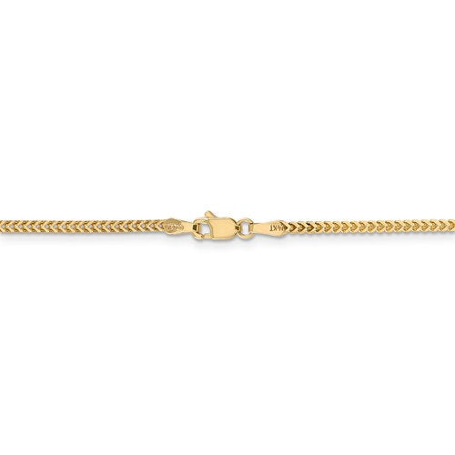 14k yellow gold 1.5mm franco bracelet anklet choker necklace pendant chain