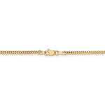 Indlæs billede til gallerivisning 14K Yellow Gold 1.5mm Franco Bracelet Anklet Choker Necklace Pendant Chain
