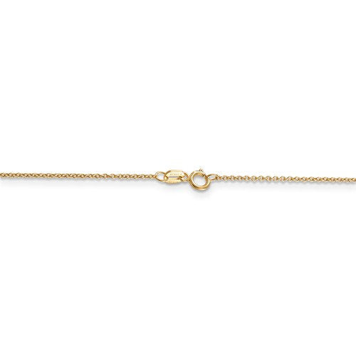 14k yellow gold 0.90mm cable bracelet anklet choker necklace pendant chain spring ring clasp
