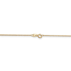 14k Yellow Gold 0.90mm Cable Bracelet Anklet Choker Necklace Pendant Chain Spring Ring Clasp