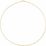 画像をギャラリービューアに読み込む, 14K Yellow Gold 1.9mm Keyhole Cable Bracelet Anklet Choker Necklace Pendant Chain
