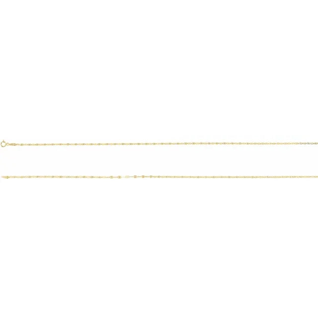 14k yellow gold 1.9mm keyhole cable bracelet anklet choker necklace pendant chain