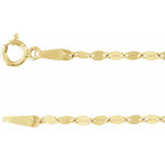 画像をギャラリービューアに読み込む, 14K Yellow Gold 1.9mm Keyhole Cable Bracelet Anklet Choker Necklace Pendant Chain
