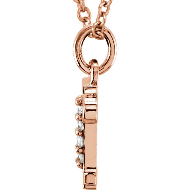 14k yellow rose white gold .025 ctw diamond tiny petite lowercase letter r initial alphabet pendant charm necklace
