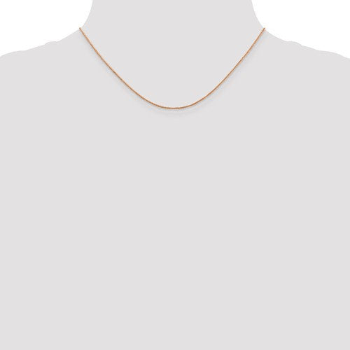 14k rose gold 0.70mm rope bracelet anklet choker necklace pendant chain
