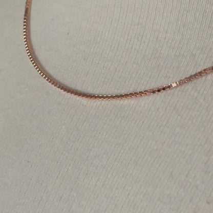14k Rose Gold 1.3mm Box Link Bracelet Anklet Choker Necklace Pendant Chain