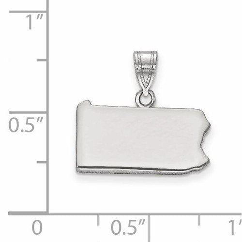 14k gold or sterling silver pennsylvania pa state map pendant charm personalized monogram