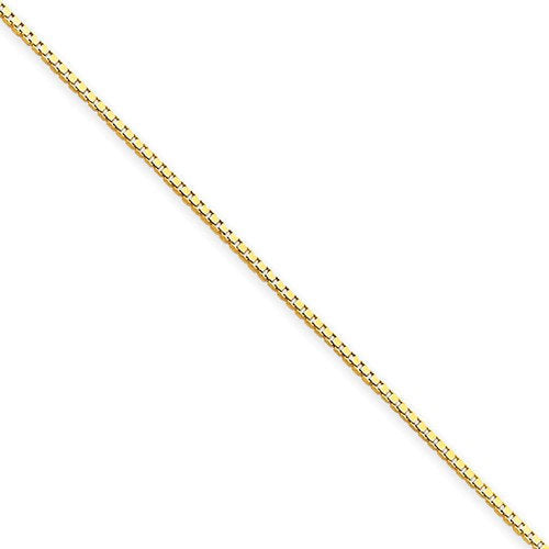 14k yellow gold 0.90mm box bracelet anklet choker necklace pendant chain lobster clasp