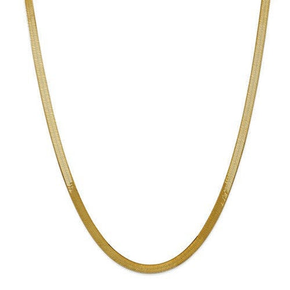 14k yellow gold 5mm silky herringbone bracelet anklet choker necklace pendant chain