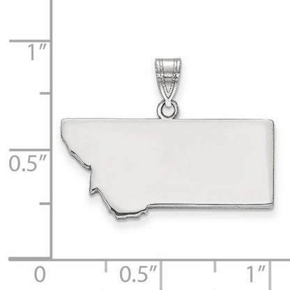 14k gold or sterling silver montana mt state map pendant charm personalized monogram