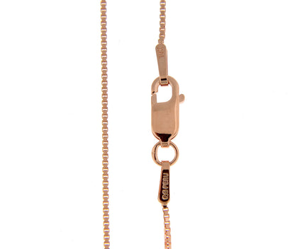 14k rose gold 0.9mm box link bracelet anklet choker necklace pendant chain