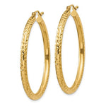Load image into Gallery viewer, 14K Yellow Gold Diamond Cut Classic Round Hoop Earrings 40mm x 3mm
