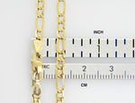 Load image into Gallery viewer, 14K Yellow Gold 3.5mm Lightweight Figaro Bracelet Anklet Choker Necklace Chain
