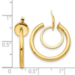 Carregar imagem no visualizador da galeria, 14K Yellow Gold Non Pierced Clip On Round Hoop Earrings
