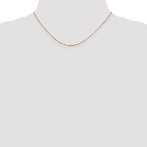 14k rose gold 0.7mm box link bracelet anklet choker necklace pendant chain
