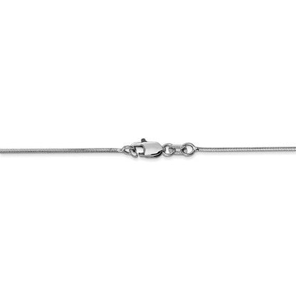 14k white gold 1mm octagonal snake bracelet anklet choker necklace pendant chain